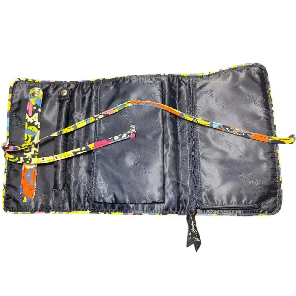 Vera Bradley All Wrapped Up Jewelry Roll Travel Organizer Bag Quilted Rio Print
